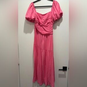 Hello Molly Pink Midi Dress